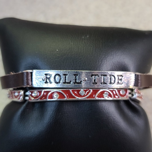 ALABAMA FANS 2 Bracelets Roll Tide. Red/ Brown - Picture 1 of 6